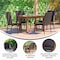 Flash Furniture Black Stacking Wicker Patio Armchairs, PK 2 2-TW-3WBE073-BK-GG - alternate 2
